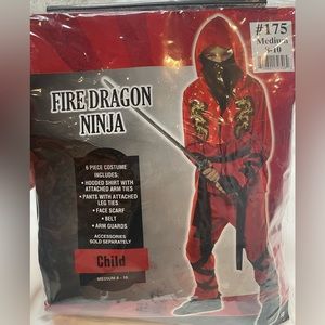 Boys Fire Dragon Ninja size 8-10
